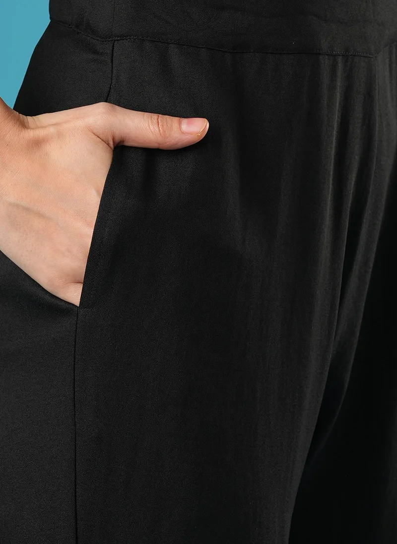 globus Black Globus Women V-Neck Basic Jumpsuit for Women | Best Price UAE